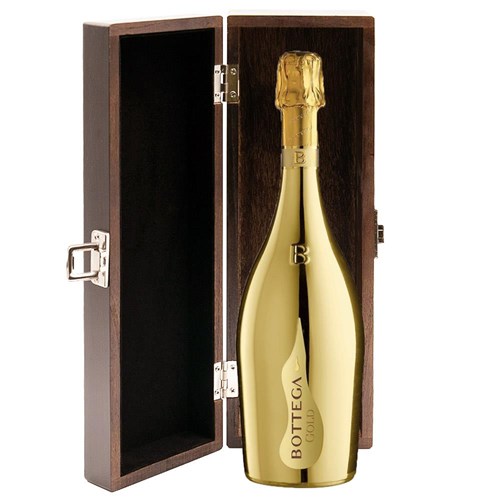 Bottega Gold Prosecco 75cl in Elm Wood Gift Box